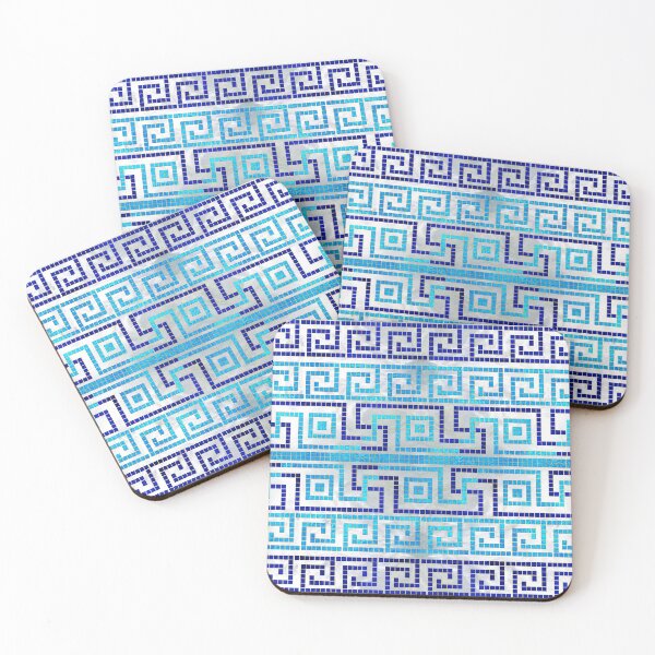 Item preview, Mosaic Greek Meander Greek Key Ornament  designed and sold by k9printart.