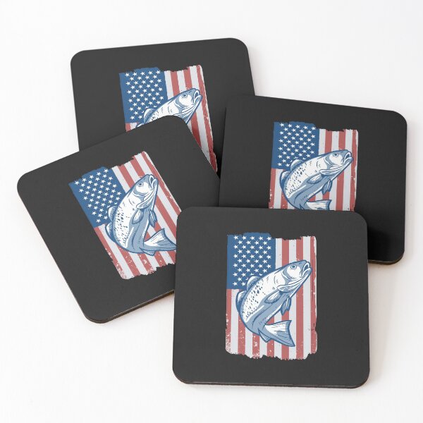 Item preview, USA flag fish fishing designed and sold by DerSenat.