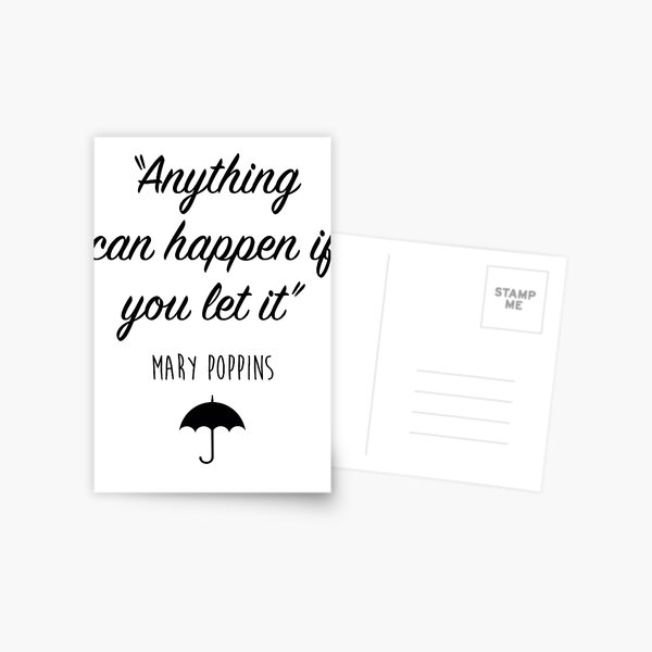Mary Poppins - Anything can happen Postcard