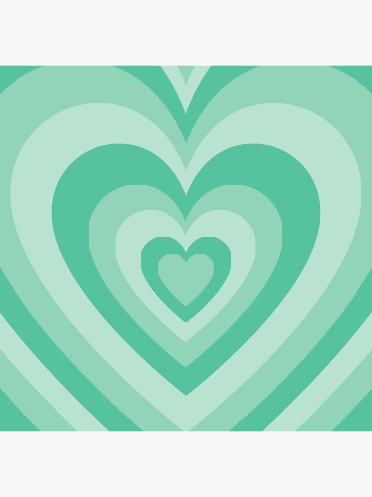 "green retro heart" Poster for Sale by osnapitzami Redbubble