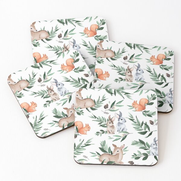 Item preview, Forest fabric, Deer fabric, Premium Cotton Fabric, Fabric for kids, Fabric by metre, Cotton fabric for kids, Woodland animal fabric designed and sold by wardrop24.