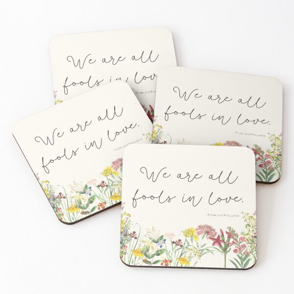 Item preview, We are all fools in love - Pride and Prejudice Movie Quote, Jane Austen designed and sold by heyitsclara.