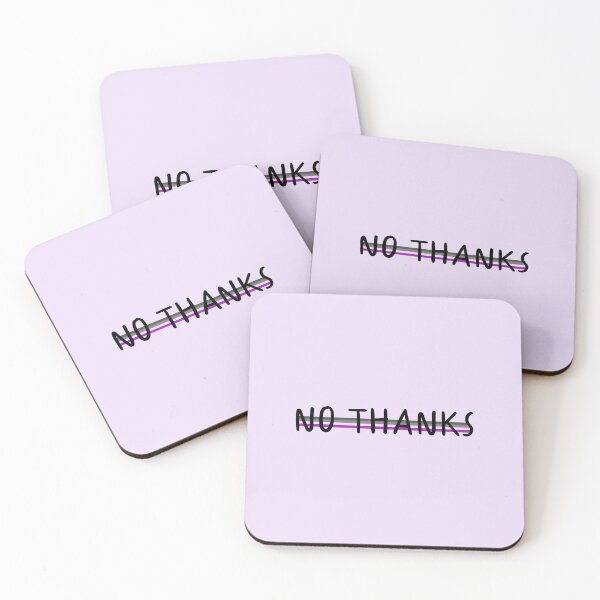 Item preview, "No Thanks" Asexual Pride Design  designed and sold by ForTheFrogWar.