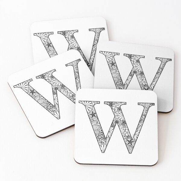 Item preview, Floral Letter Capital W designed and sold by Shaseldine.