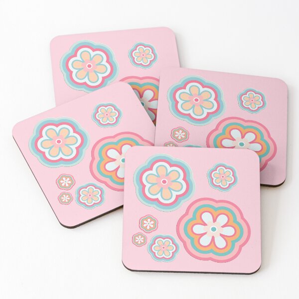Item preview, Cute retro 70s simple flower power groovy block rainbow multi color graphic  designed and sold by Caroline Laursen.