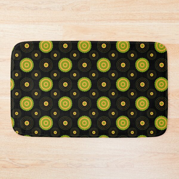 Item preview, Flower Circle Pattern in Yellow and Black Design 628 designed and sold by Artnigel.