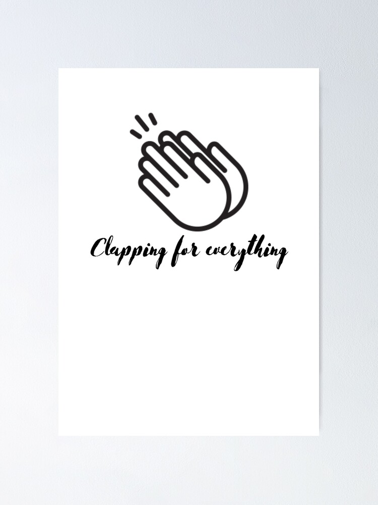 Two hands clapping in flat style. Graphic black icon - symbol of applause,  praise, greeting. Gesturing human wrist logo on a gray background. Vector  illustration Stock Vector | Adobe Stock