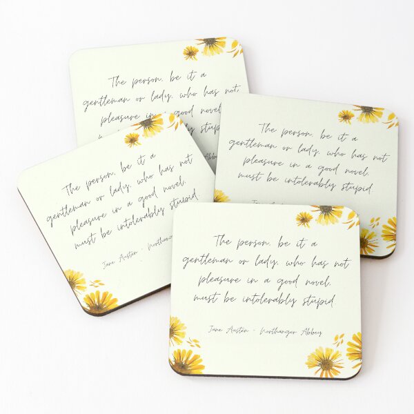 Item preview, The person who has not pleasure in a good novel must be intolerably stupid - Northanger Abbey Quote, Jane Austen designed and sold by heyitsclara.