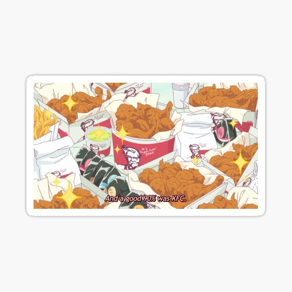 Anime Fried Chicken Sticker For Sale By S2hdesigns Redbubble