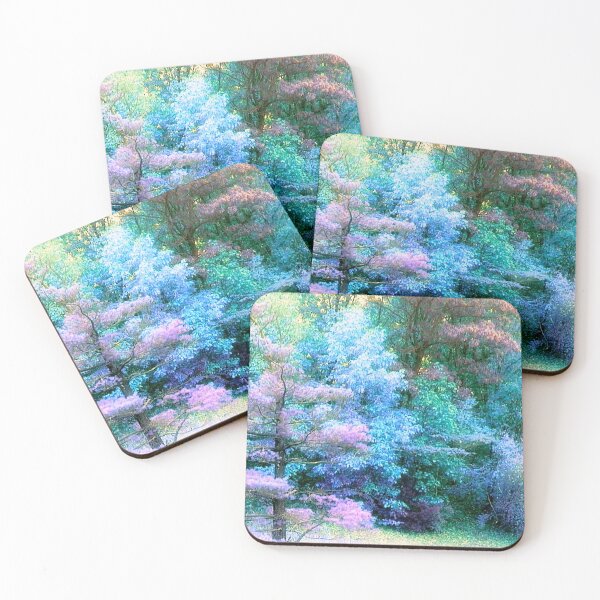 Item preview, Fantasy Enchanted Pastel Forest Pink Blue Green Violet designed and sold by JariHawk.