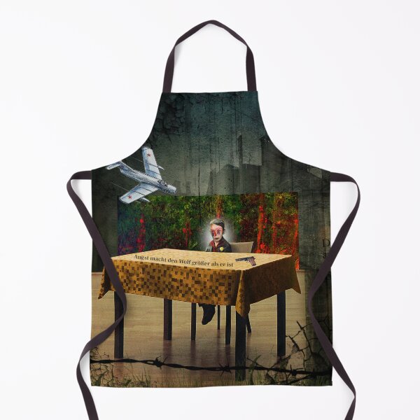 Item preview, German Boy at Table with Gun with Mig Jet and Moon with Birds designed and sold by KALEIDOSCOPE UK.