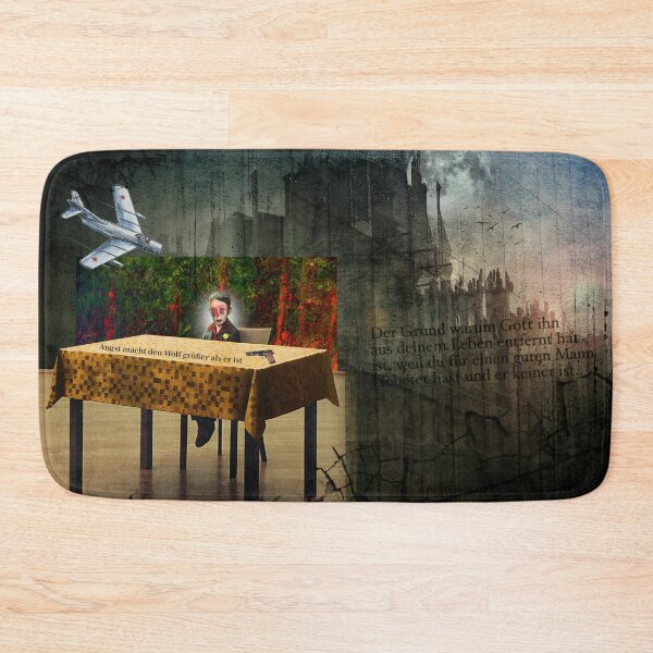 Item preview, German Boy at Table with Gun with Mig Jet and Moon with Birds designed and sold by KALEIDOSCOPE UK.