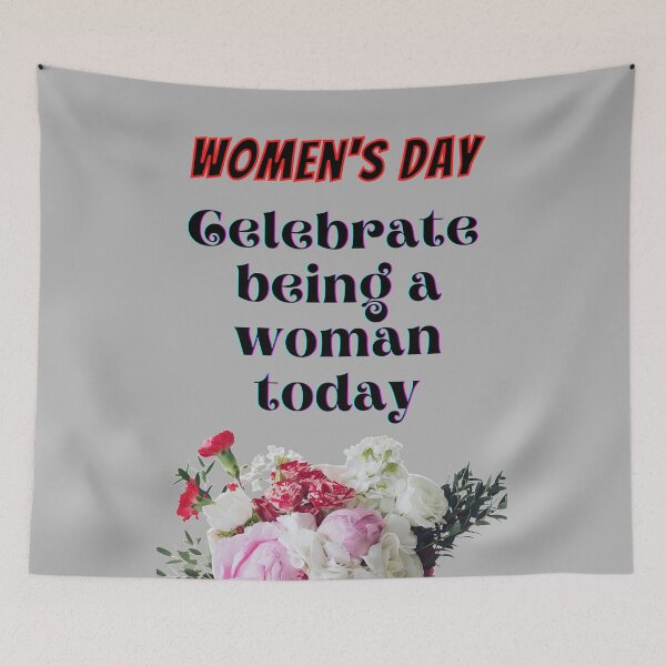 Item preview, Women's day - Celebrate being a woman today - black text  designed and sold by AnnaBBS.