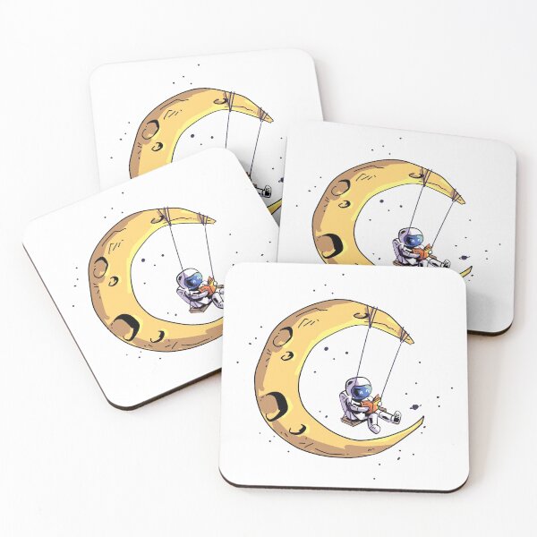 Item preview, Astronaut Reading While Swinging On The Moon Gift designed and sold by TTFMerch.