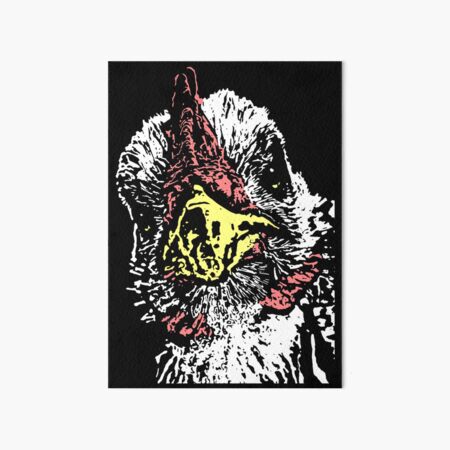 Angry Chicken Sees Into Your Soul Art Board Print