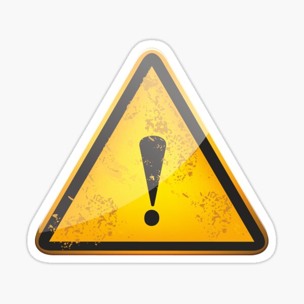 Item preview, Warning Rusty Sign Sticker designed and sold by Decalium.