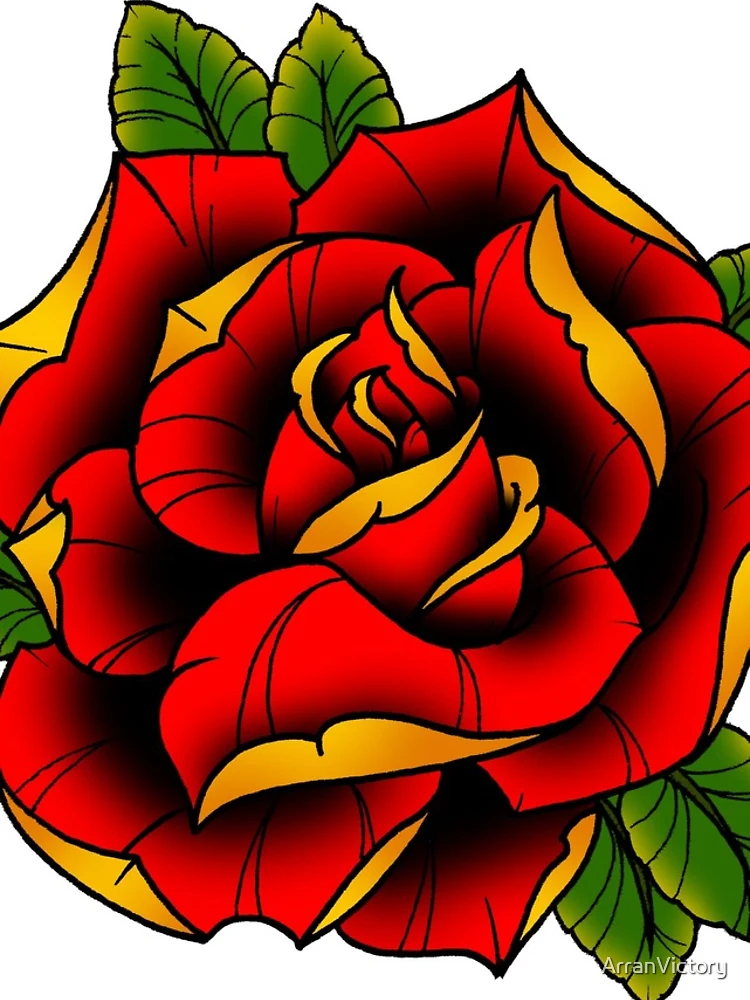 Thumbnail 4 of 4, iPhone Case, Neotraditional Rose in Red designed and sold by ArranVictory.