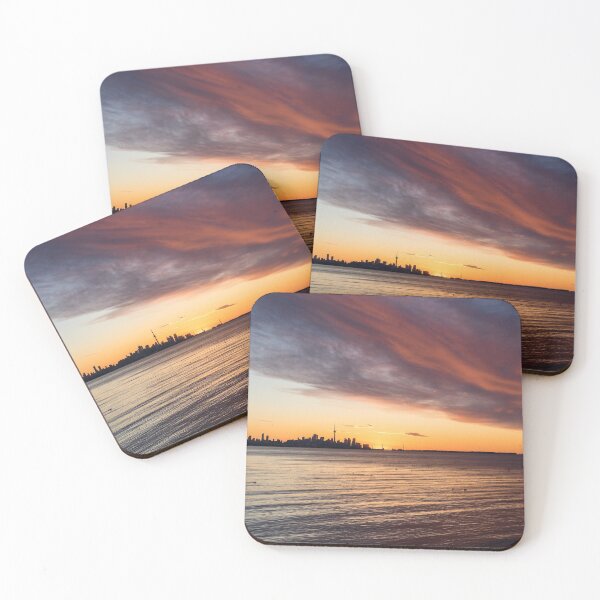 Item preview, On the Verge of Sunrise - Dramatic Cloudscape over Toronto Skyline designed and sold by Georgia Mizuleva.