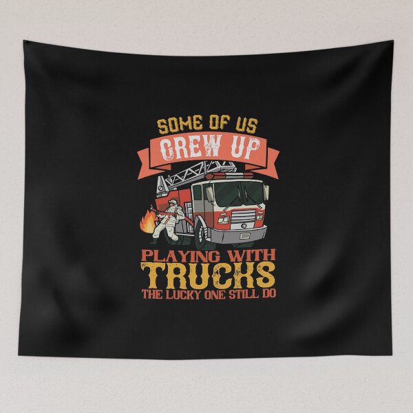 Item preview, Fire truck fireman fire department sayings designed and sold by titanosdesign.