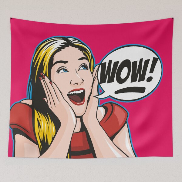 Item preview, Pop Art Wow Girl designed and sold by jamieleeart.