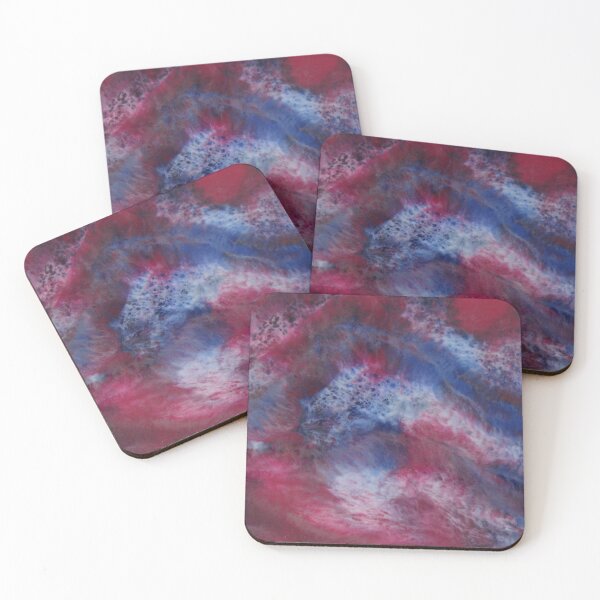 Item preview, Red and Blue Wispy Waves designed and sold by Missmarbled.
