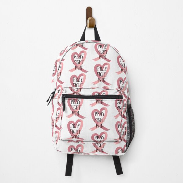 Item preview, Breast Cancer Support with Pink Ribbon - Pray Fight Win designed and sold by FightCancer.