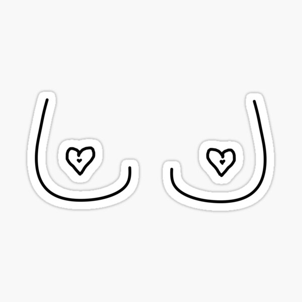 I heart titties Stickers, Unique Designs