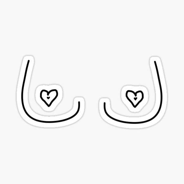 Heart Nipples Stickers for Sale