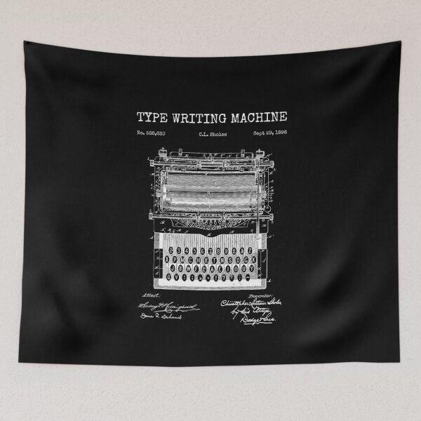 Item preview, Vintage Blueprint - Type Writing Machine designed and sold by Rhu Creations.