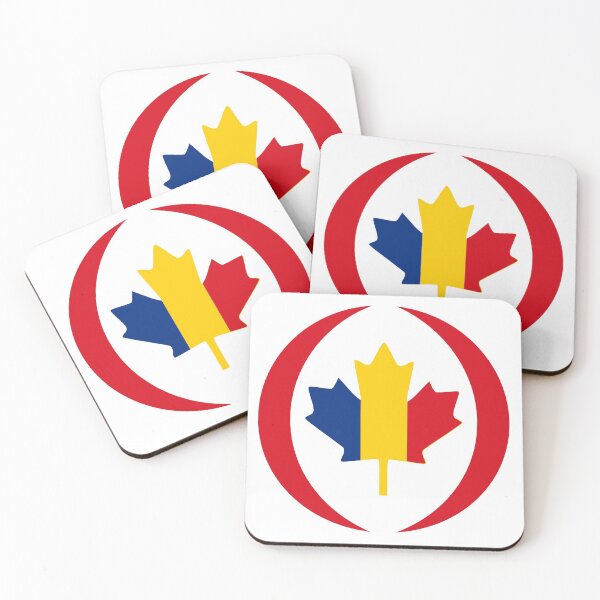 Item preview, Romanian Canadian Multinational Patriot Flag Series designed and sold by Carbon-Fibre Media.