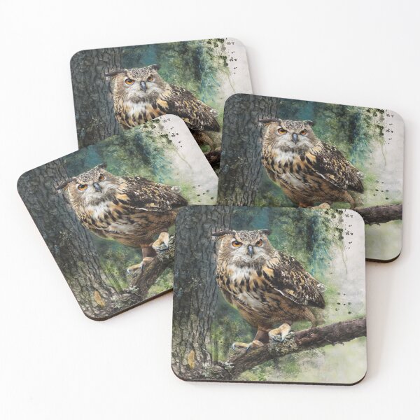 Item preview, Great Horned Owl in the Forest designed and sold by RockCreek.