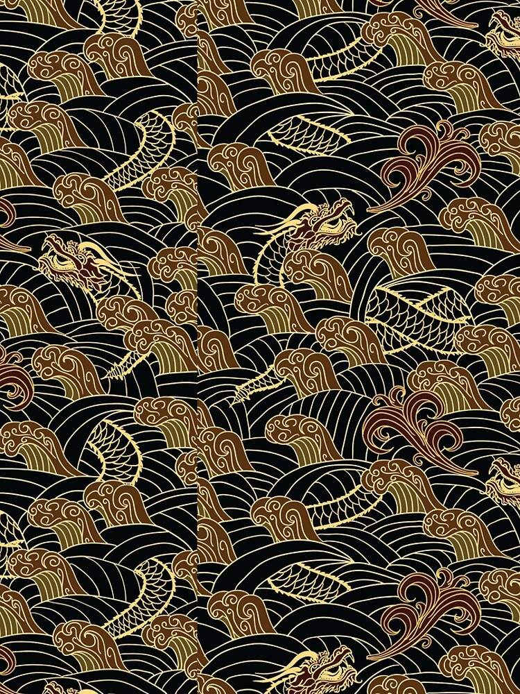 Oriental traditional asian dragons seamless pattern by Rachidsolution