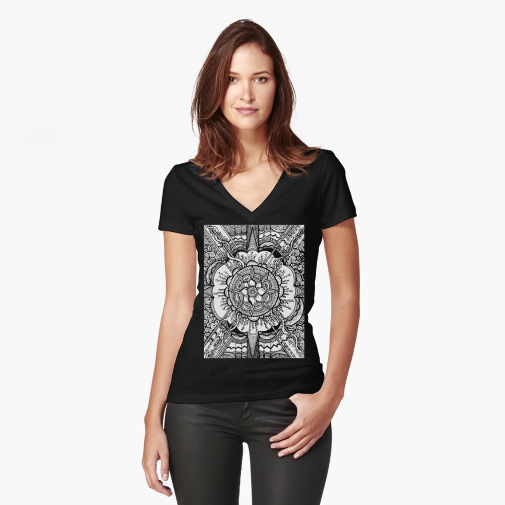 Item preview, Fitted V-Neck T-Shirt designed and sold by djsmith70.