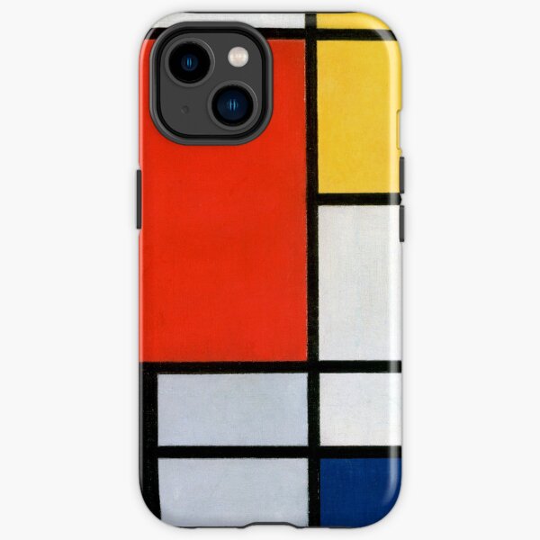 Composition avec rouge, jaune, bleu et noir - Piet Mondrian Coque antichoc iPhone