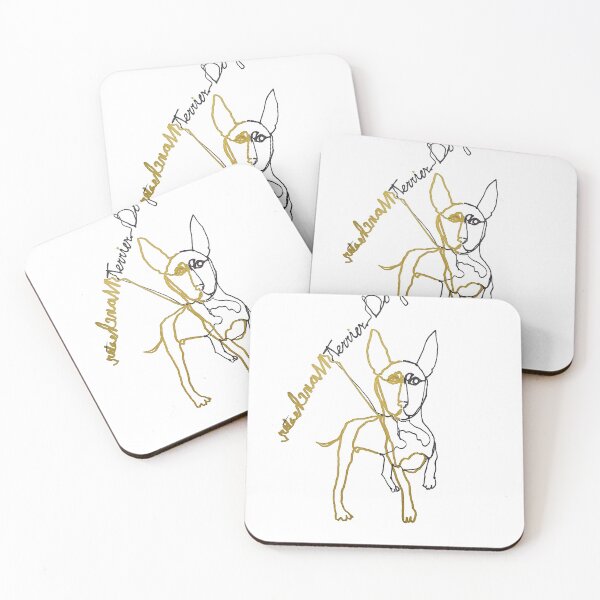 Item preview, Manchester terrier dog ambidextrous line drawing designed and sold by orangerinka.
