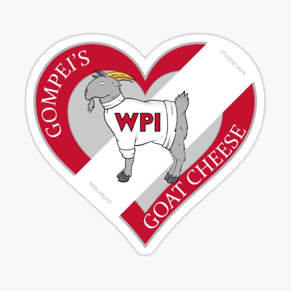 Gompei's Goat Cheese Heart Logo Sticker