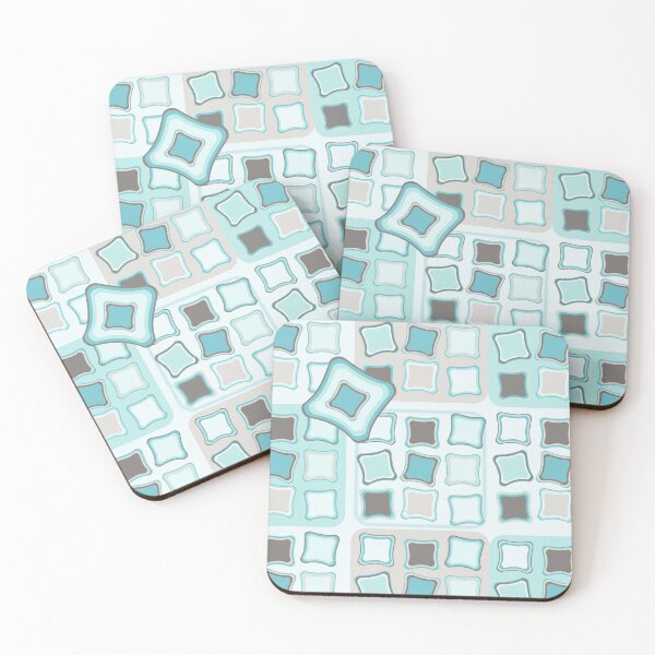 Item preview, Funky aqua squares  designed and sold by DeliriousSteve.