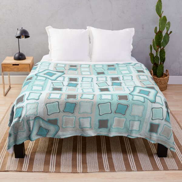 Item preview, Funky aqua squares designed and sold by DeliriousSteve.