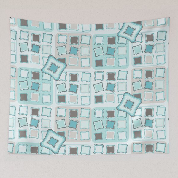 Item preview, Funky aqua squares  designed and sold by DeliriousSteve.