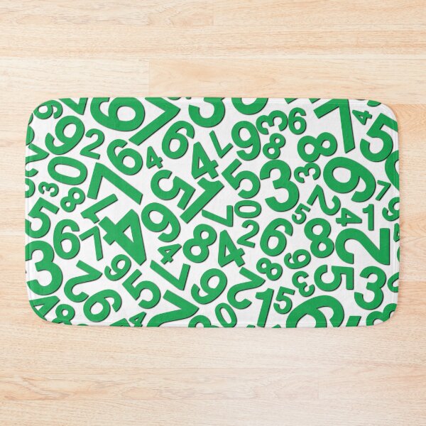 Item preview, Seamless background with green numbers on white designed and sold by mashmosh.