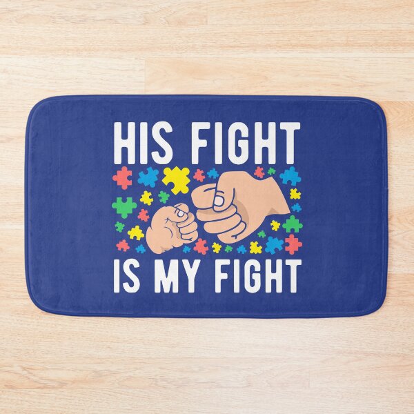 Item preview, His Fight Is My Fight Autism Dad Mom Fist Bump Cute Supportive Awareness Month Gifts designed and sold by alenaz.