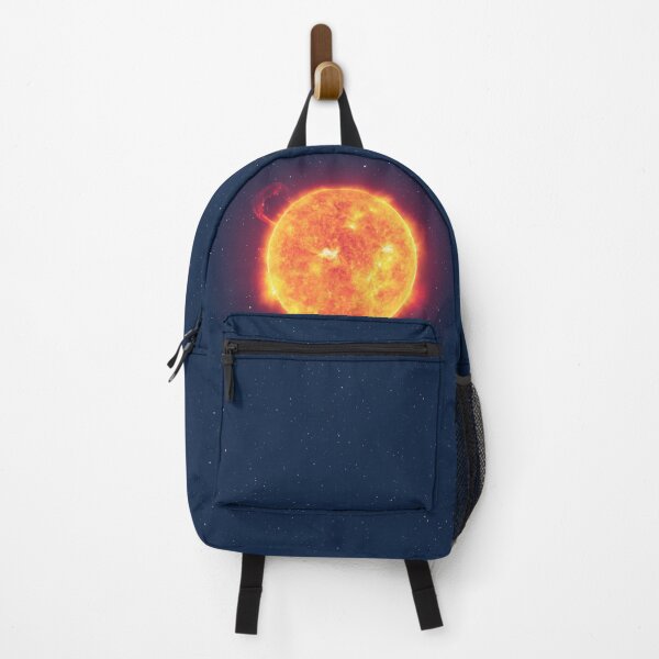 Item preview, Full moon and sun at dusk glowing against blue starry sky abstract background designed and sold by Lukasz Szczepanski.