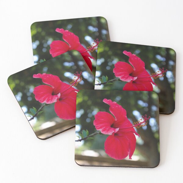 Item preview, Close up with a red hibiscus flower designed and sold by Mahirov Shop.
