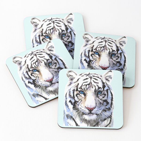 Item preview, White tiger with blue eyes designed and sold by Neovito.