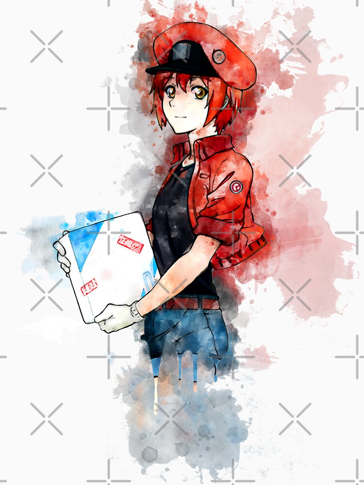 Red Blood Cell Cells At Work Anime girl Waifu Sticker for Sale by  Spacefoxart