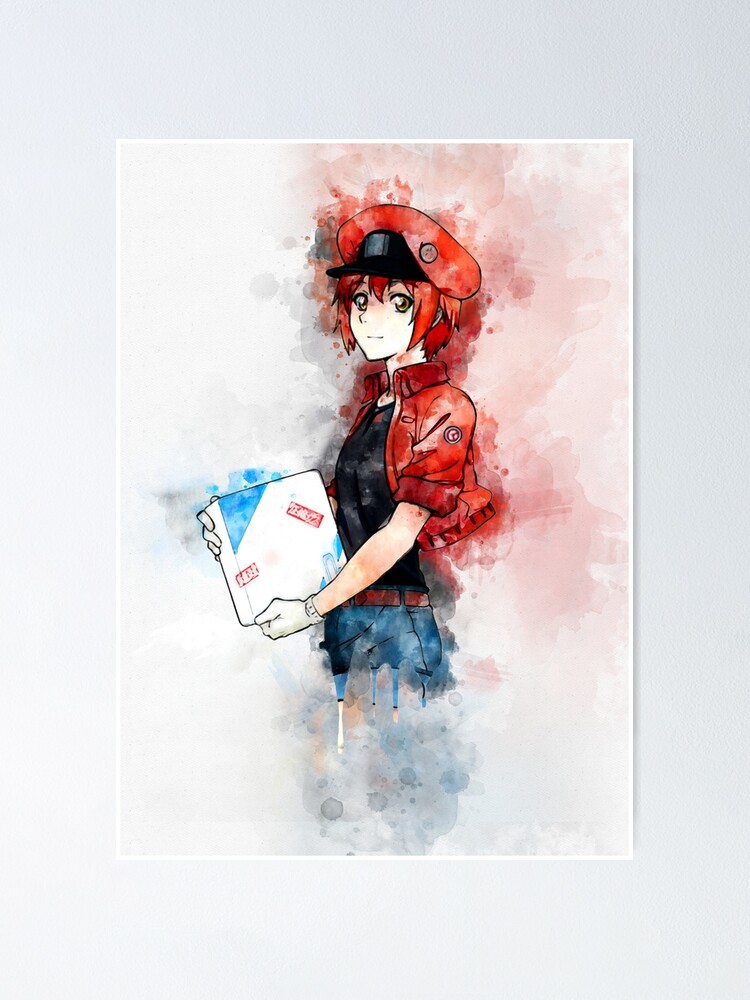 Hataraku Saibou Cells at Work - White Blood Cell  Poster for Sale by  CherylKato