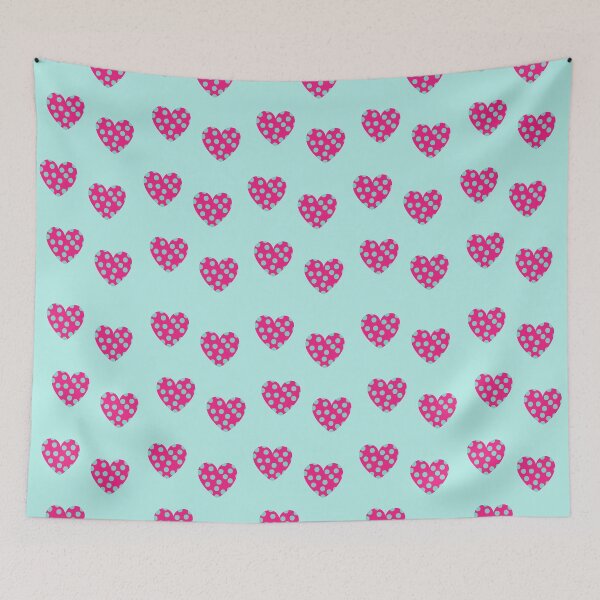 Item preview, pink polka hearts designed and sold by cutecrazytshirt.