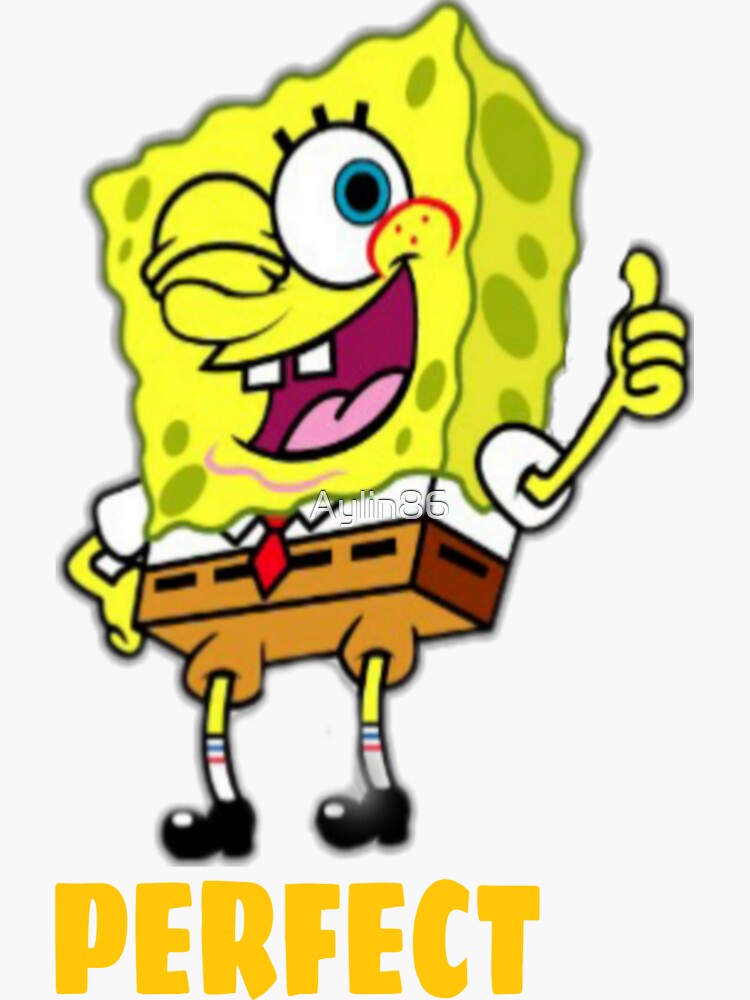 "T-shirt, spongebob, squarepants, Spongebob Squarepants , Perfect " Sticker for Sale by Aylin86 ...