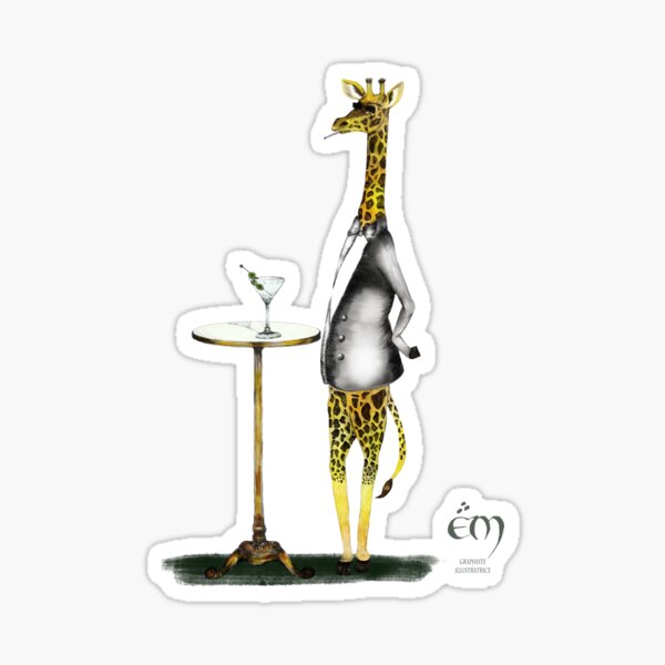 The Giraffe in a suit Sticker