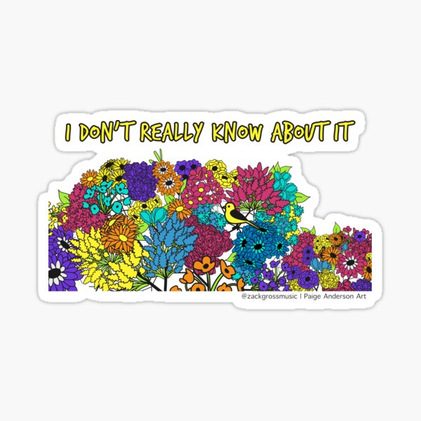 IDRK - Bird & Flowers Sticker